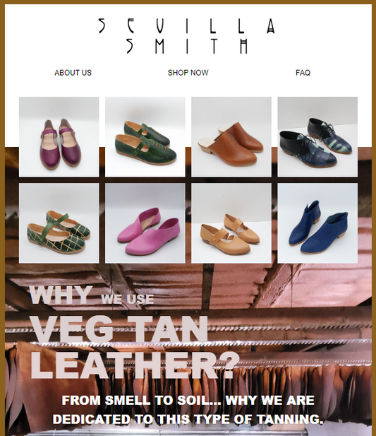 image of tannery with caption why veg tan leather