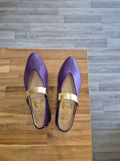THE MARTA. UBE W GOLD STRAP