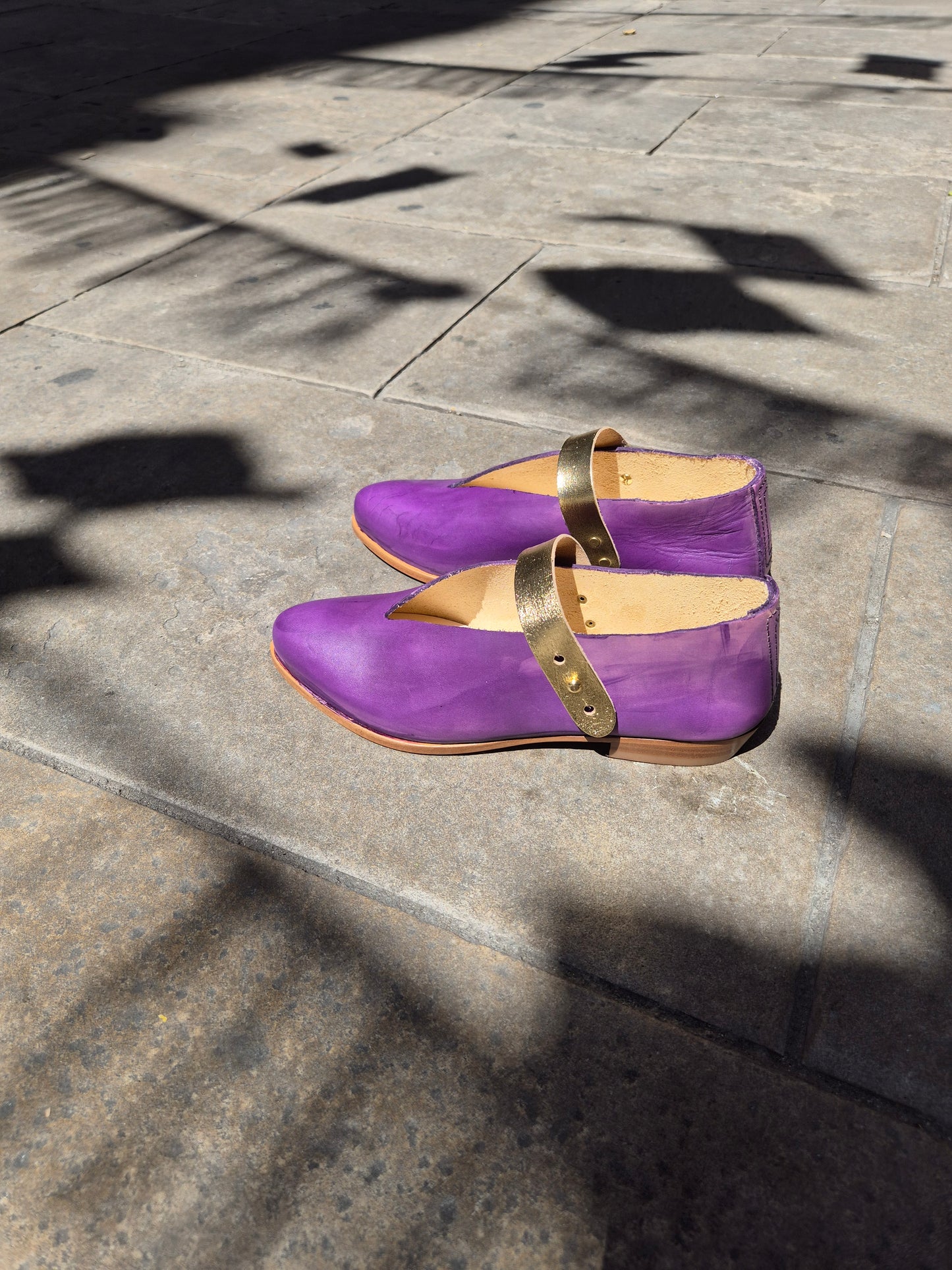 THE MARTA. UBE W GOLD STRAP