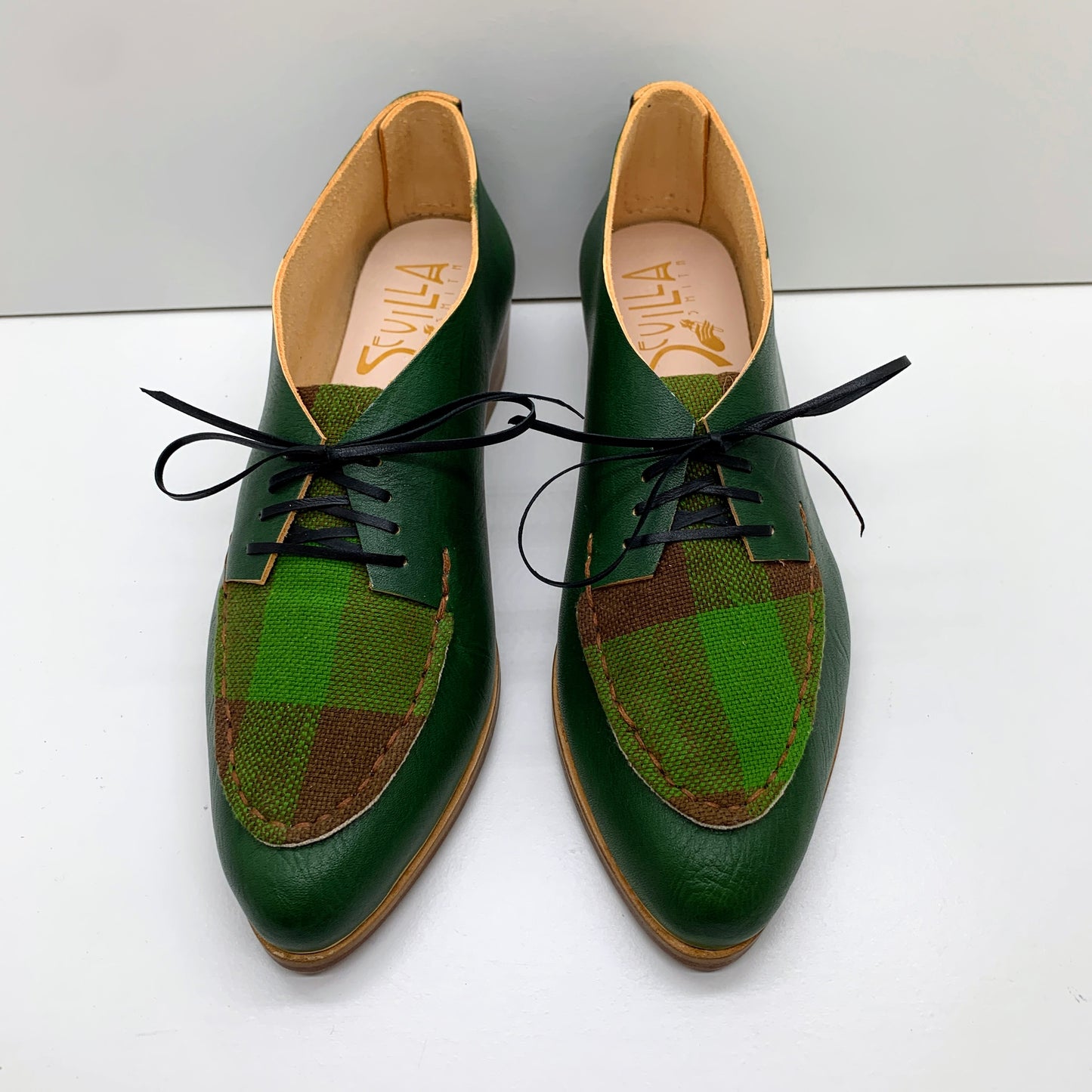 READY MADE. SIZE 42. THE CHUCK. BB BUKO W BROWN AND GREEN ACE AND JIG LAKE. 3CM (D13)