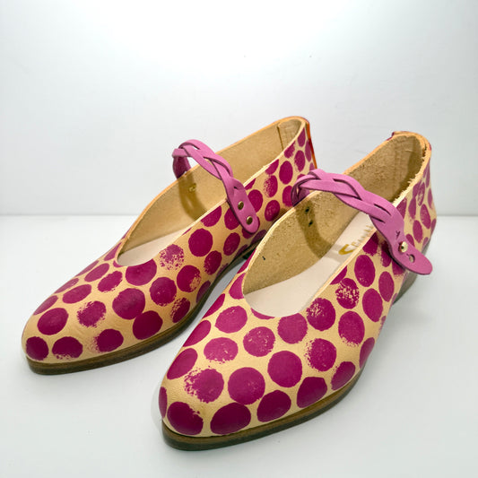 The Pepa in Rambutan Polka Dots and Pink Braided Strap