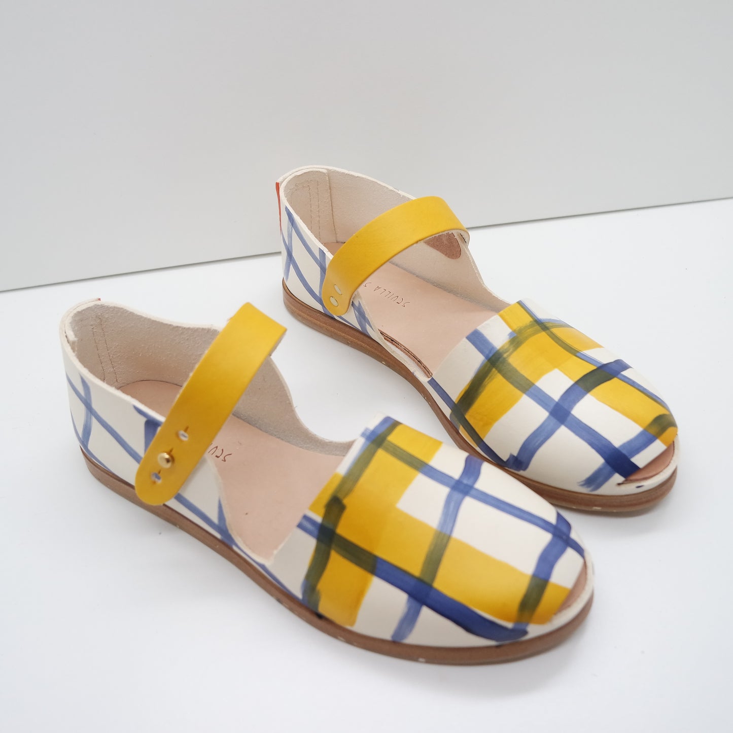 THE CATU. PLAID PRINT. AZURE. TUMERIC. TUMERIC STRAP.