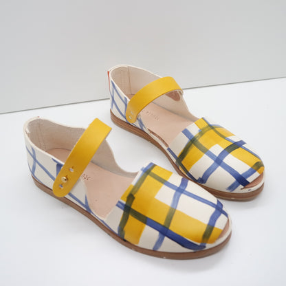 THE CATU. PLAID PRINT. AZURE. TUMERIC. TUMERIC STRAP.