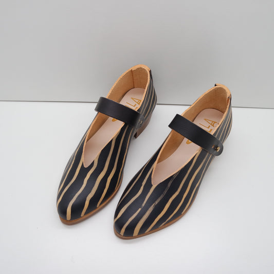 THE MARTA. (THIN) REVERSE STRIPE. BB NORI W NORI STRAP.