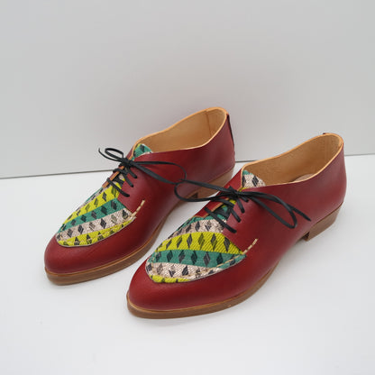 READY MADE. SIZE 39. THE CHUCK. BB APPLE W GOLD AND GREEN ACE AND JIG LAKE. 2CM (D1)