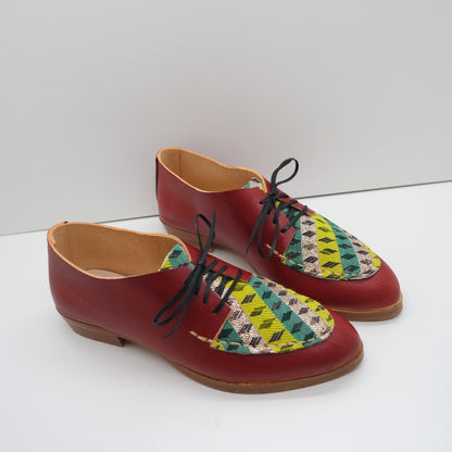 READY MADE. SIZE 39. THE CHUCK. BB APPLE W GOLD AND GREEN ACE AND JIG LAKE. 2CM (D1)