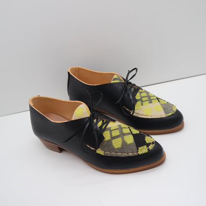 READY MADE. SIZE 36. THE CHUCK. BB NORI W BLACK AND YELLOW ACE AND JIG LAKE. 3CM (D6)