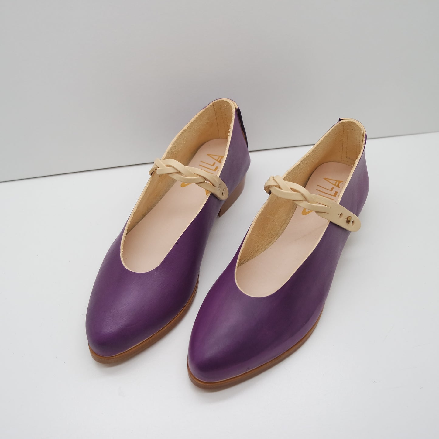 THE PEPA. BB UBE W BRAIDED BUTTER STRAP. 2CM