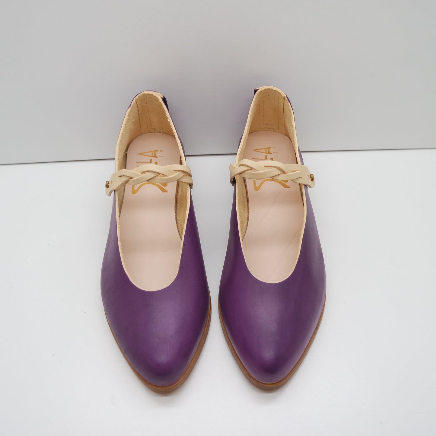 THE PEPA. BB UBE W BRAIDED BUTTER STRAP. 2CM