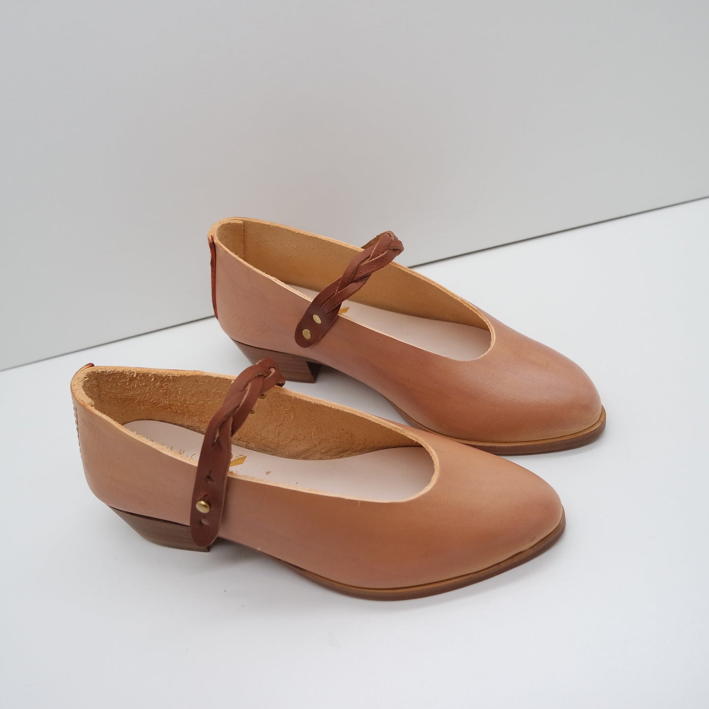 THE PEPA. BB BLUSH W BRAIDED TRONCATO CUOIO STRAP. 2CM