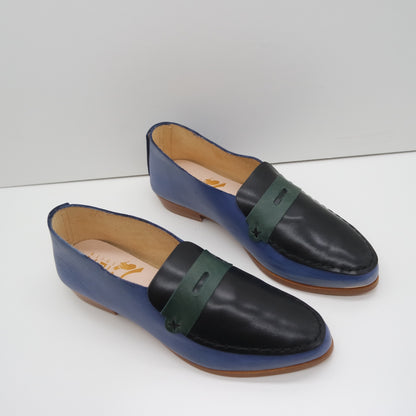 THE PENNY. BB AZURE. IBIZA NERO LAKE. AGAVE MASK. BLACK THREAD. EDGE DYED.