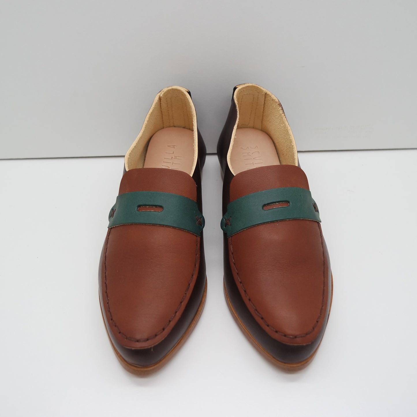 THE PENNY. BB TAMARIND. TRONCATO CUOIO LAKE. AGAVE MASK. BROWN THREAD.