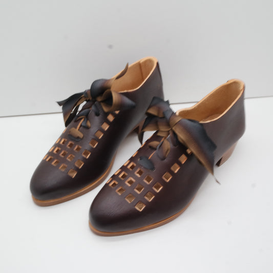 2026 SALE. SIZE 36. THE ERICA. BB TAMARIND. BROWN BLACK STRIPE RIBBON. 3CM ---BCN151