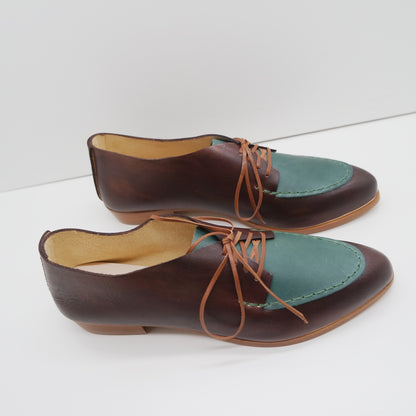 THE CHUCK. BB TAMARIND W AGAVE LAKE. GREEN THREAD. EDGE INKED.