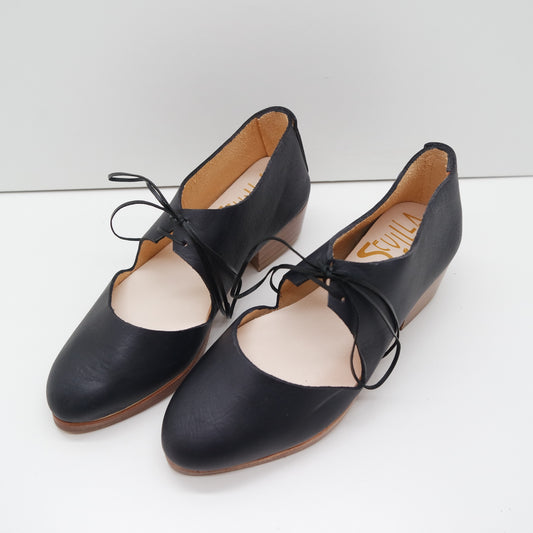 MAMA DAY SALE. SIZE 35. THE MARY. NORI WITH EDGE INK. 3CM. (LEATHER MARK) 112