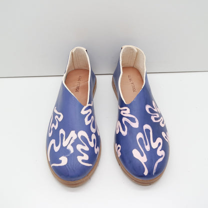 MAMA DAY SALE. SIZE 38. THE RAE. REVERSE MATISSE. AZURE. (PINK CAST IN DYE) 134