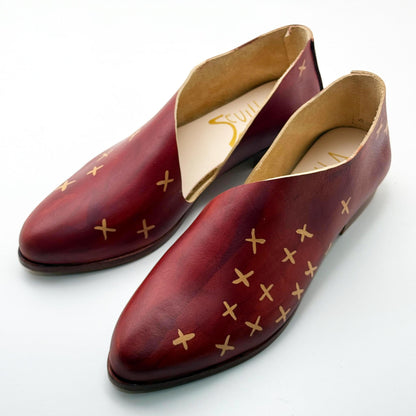 The Kim in Apple with Reverse Shashiko Pattern & Overdyed Sole