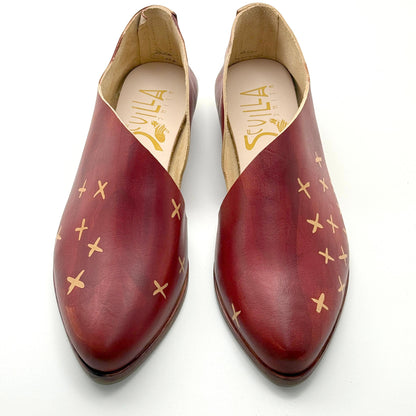 The Kim in Apple with Reverse Shashiko Pattern & Overdyed Sole